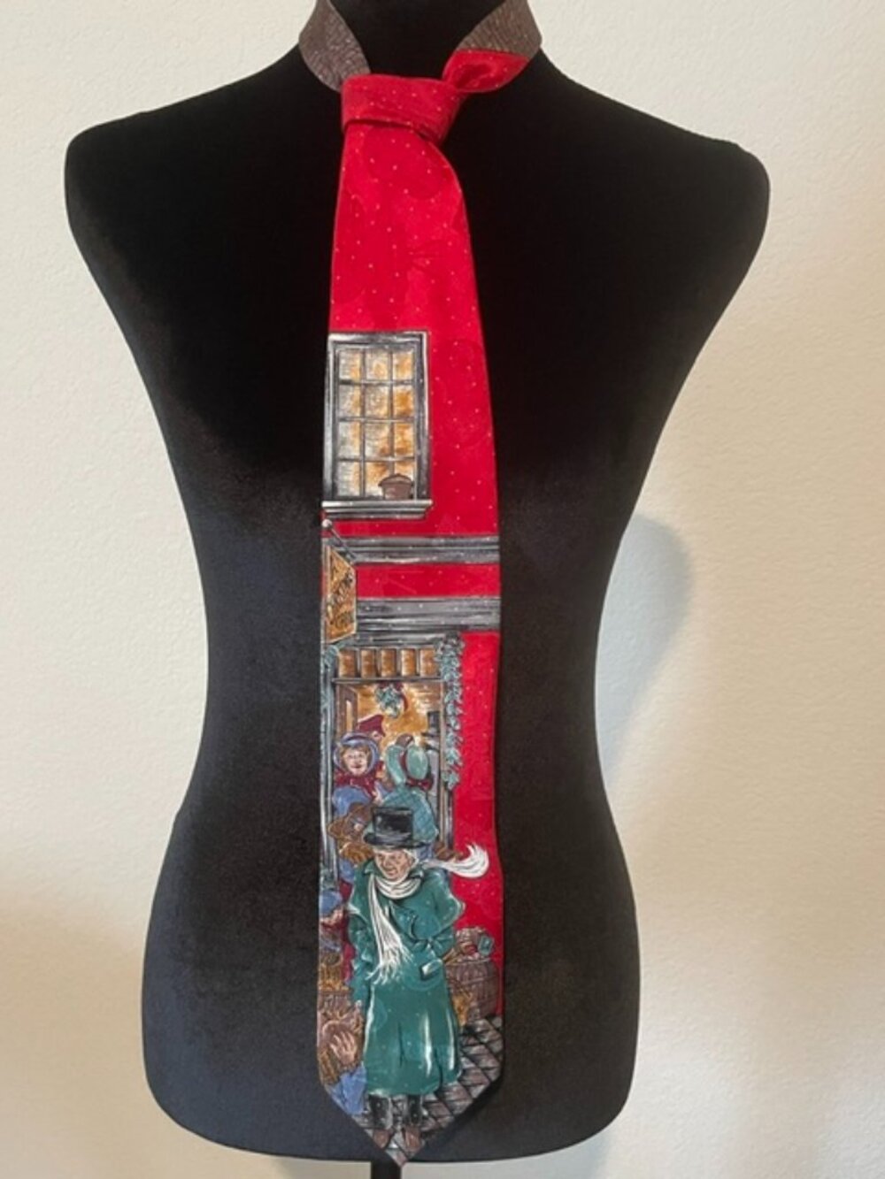 Christmas Tie A Christmas Carol 100% Silk